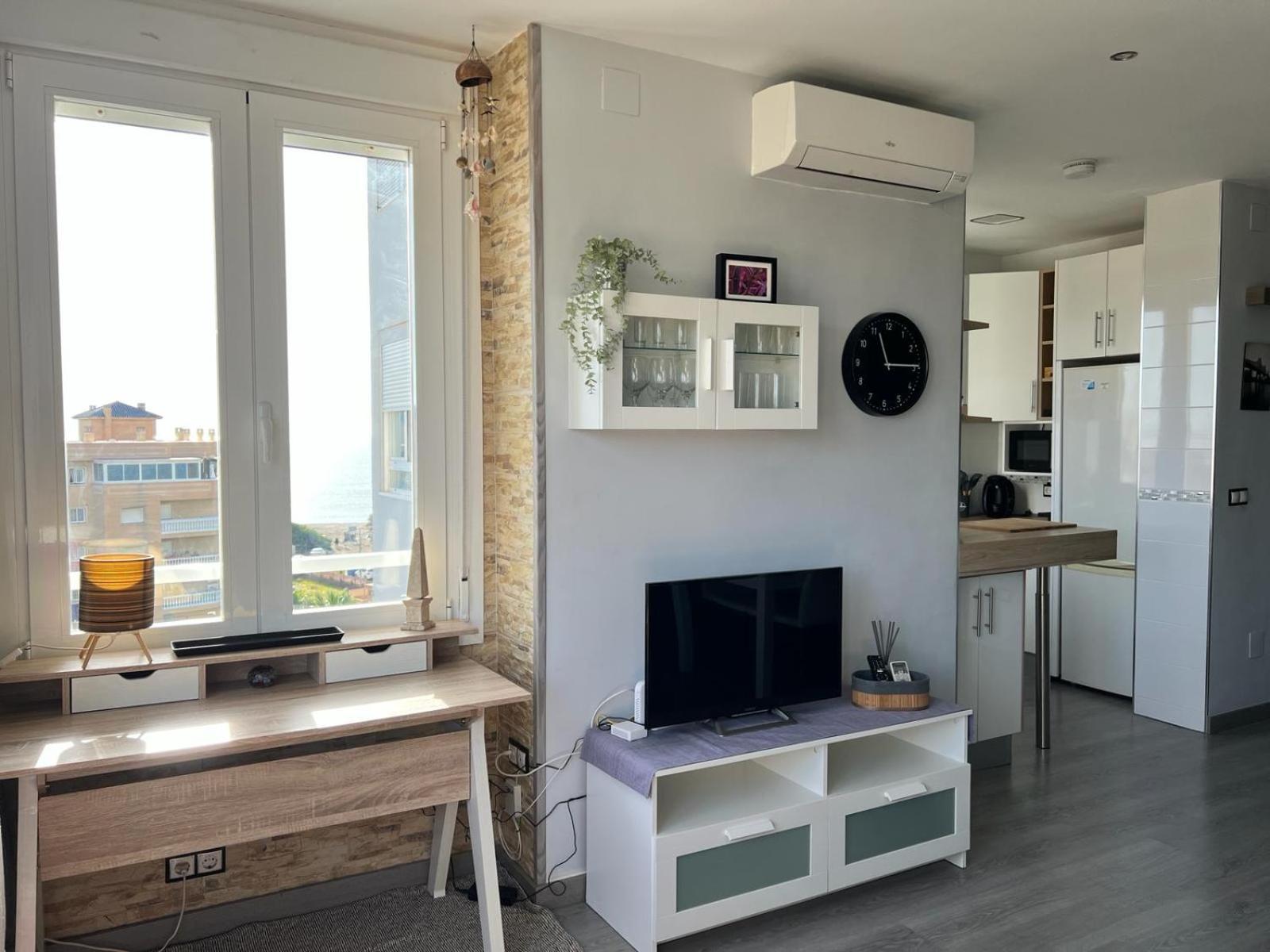 Espectacular Apartamento Junto Al Mar, Con Piscina En Malaga Bagian luar foto